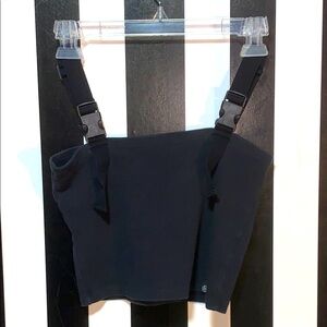 Y2K Ninth Hall Zumiez Black Buckle Strap Crop Tube Top Size XS / Small Juniors